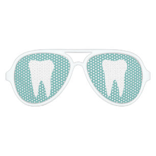 Lunettes De Fête Aviateur Les nuances drôles de partie de logo de dent pour