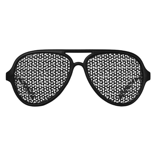 Lunettes De Fête Aviateur Lettre initiale A monogramme (Devant)
