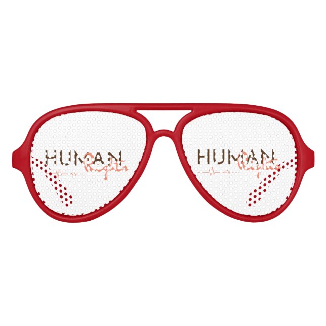 Lunettes De Fête Aviateur Lifeline to Human Rights (Devant)