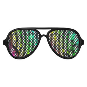 Lunettes De Fête Aviateur Lignes mystérieuses