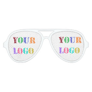 Lunettes De Fête Aviateur Logo Personnalisé Promotionnel Business 