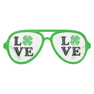 Lunettes De Fête Aviateur Love Clover