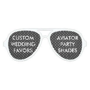 Lunettes De Fête Aviateur Mariage Personnalisé favorise BLANC AVIATOR TOMBES