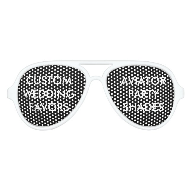Lunettes De Fête Aviateur Mariage Personnalisé favorise BLANC AVIATOR TOMBES (Devant)