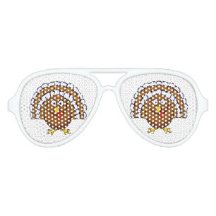 Lunettes De Fête Aviateur Mignon Thanksgiving Parti Turquie Shades