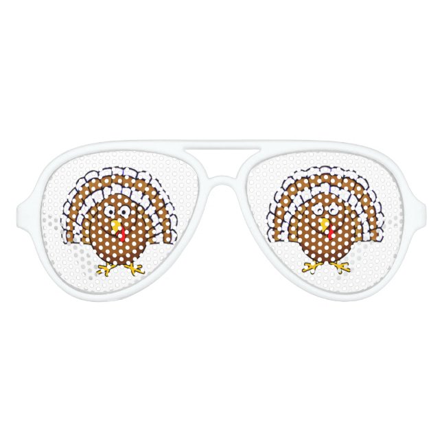 Lunettes De Fête Aviateur Mignon Thanksgiving Parti Turquie Shades (Devant)