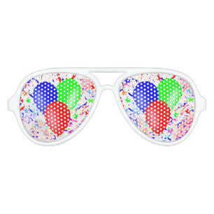 Lunettes De Fête Aviateur Motif d'anniversaire des ballons arrière - plan