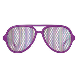 Lunettes De Fête Aviateur Motif de test d'écran de télévision cassé