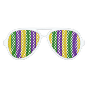 Lunettes De Fête Aviateur Motif rayé de mardi gras