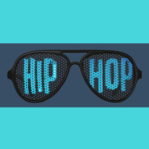 Lunettes De Fête Aviateur musique Hip hop danse bleu noir nuances soleil