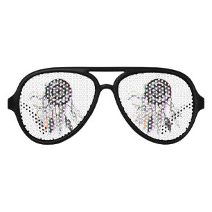 Lunettes De Fête Aviateur Natif américain artistique moderne Dreamcatcher