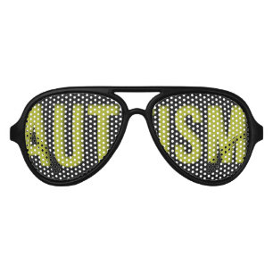 Lunettes De Fête Aviateur Nuances de Sensibilisation sur l'autisme d'aviateu