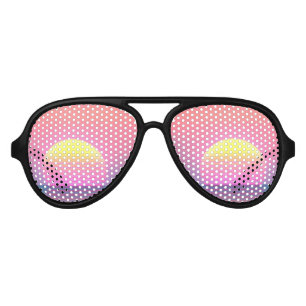 Lunettes De Fête Aviateur nuances de vaporwave