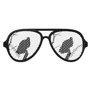 Lunettes De Fête Aviateur Observation d'inséparable de silhouette de vautou