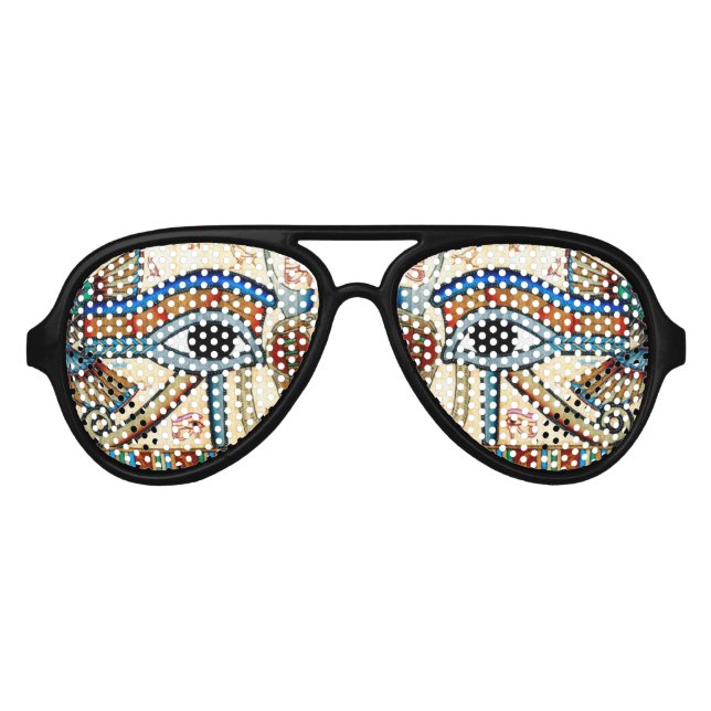 Lunettes De Fête Aviateur OEil égyptien antique de Horus - Wadjet (Devant)