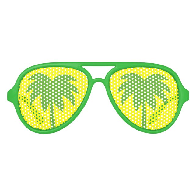 Lunettes De Fête Aviateur Palmier tropical (Devant)