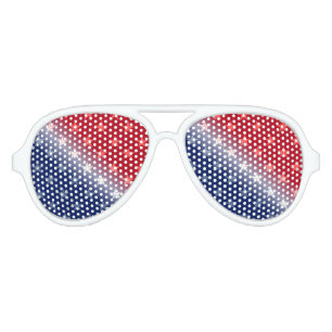 Lunettes De Fête Aviateur Patriotique Adult Aviator Party Shades