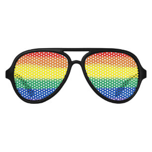 LUNETTES DE FÊTE AVIATEUR PEINTURE À L'HUILE DE CARRÉ DE DRAPEAU