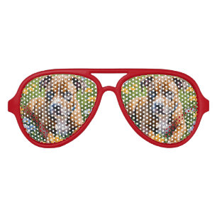 Lunettes De Fête Aviateur Peinture Brown à l'huile de chiot,