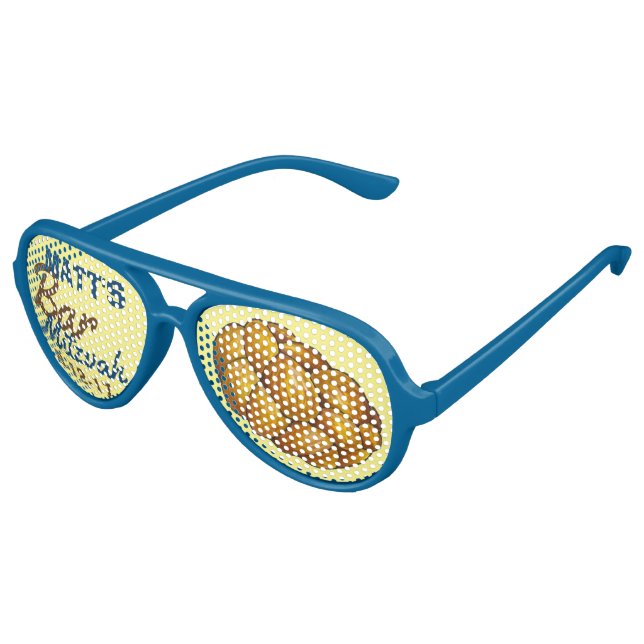 Lunettes De Fête Aviateur Personnalisé Challah Pain Bar Mitzvah Parti Favori (Angle)