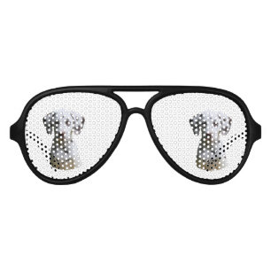Lunettes De Fête Aviateur Photo dalmatienne de chiot