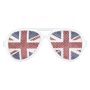 LUNETTES DE FÊTE AVIATEUR PIXDEZINES UNION JACK