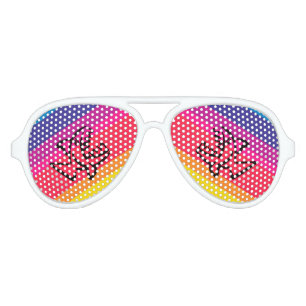 Lunettes De Fête Aviateur Poisson arc-en-ciel