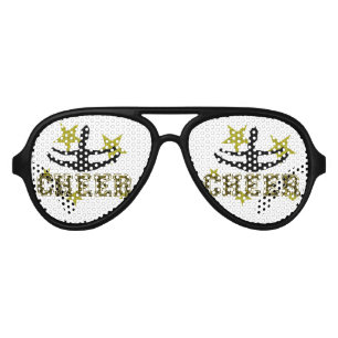 Lunettes De Fête Aviateur Pom-pom girl