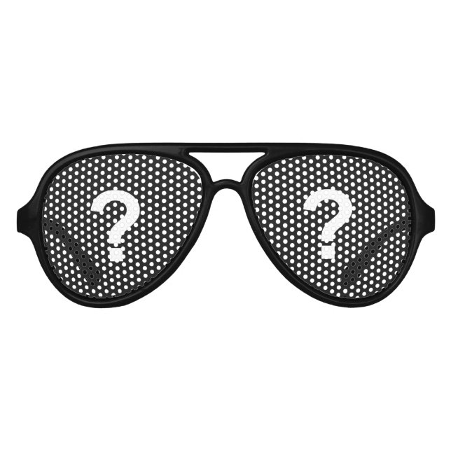 Lunettes De Fête Aviateur Question Mark Sunglasses - 12 (Devant)