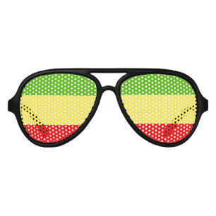 Lunettes De Fête Aviateur Rasta