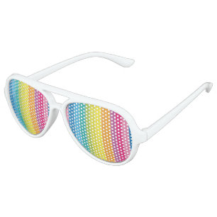 Lunettes De Fête Aviateur Rayures arc-en-ciel