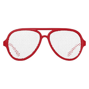 Lunettes De Fête Aviateur Red Adult Aviator Party Shades