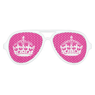 Lunettes De Fête Aviateur Rose Garder calme teintes de fête pour bachelorett