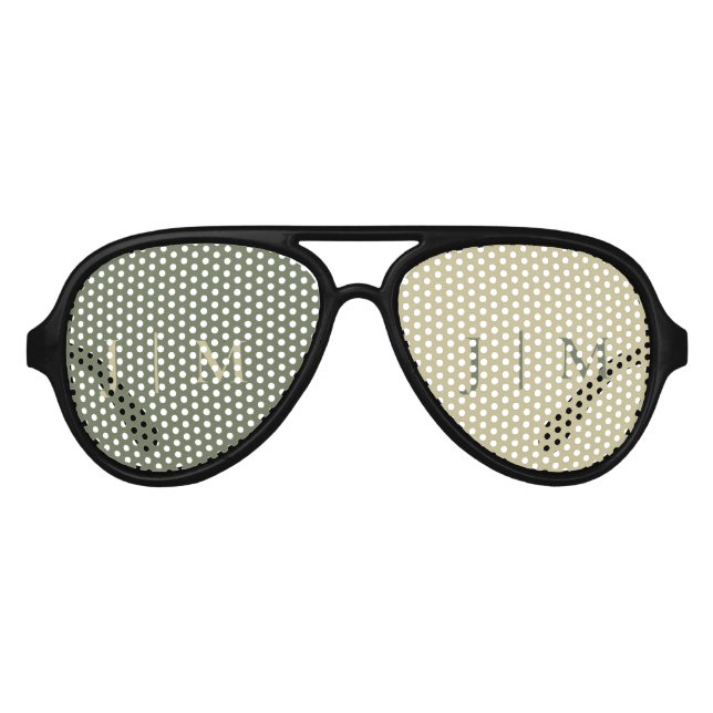 Lunettes De Fête Aviateur Sage Gold Party Formal Modern Classic Mariage (Devant)