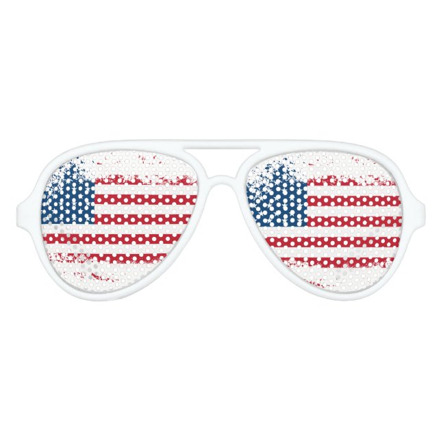 Lunettes De Fête Aviateur Shades du parti patriotique rétro (Devant)