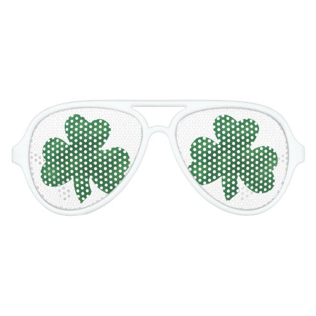 LUNETTES DE FÊTE AVIATEUR SHAMROCK IRLANDAIS (Devant)