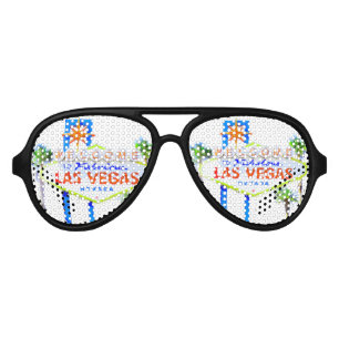 Lunettes De Fête Aviateur Signe de Las Vegas