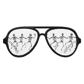 LUNETTES DE FÊTE AVIATEUR SKELETONS FUNNY DANSANT, SKELETON