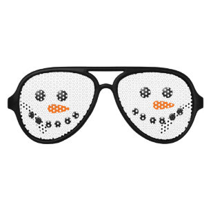 Lunettes De Fête Aviateur Snowman