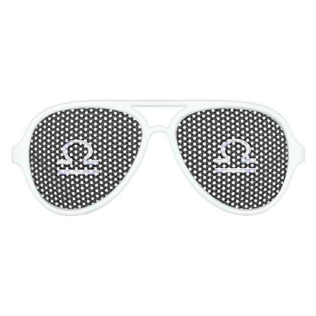 Lunettes De Fête Aviateur SYMBOLE Zodiaque de Libra sur l'impression en fibr (Devant)