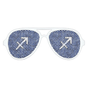 Lunettes De Fête Aviateur Symbole zodiaque Sagittarius MarineCamouflage numé