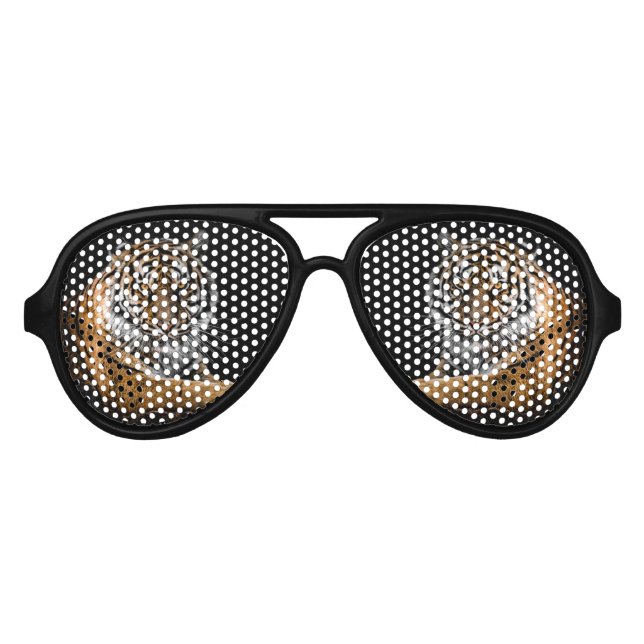 Lunettes De Fête Aviateur Tigre animal sauvage de la Jungle (Devant)