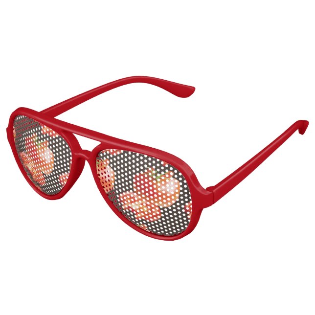 Lunettes De Fête Aviateur Tomate fraîche (Angle)