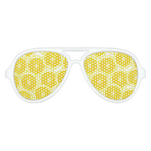 Lunettes De Fête Aviateur Tranches de citron d'agrume d'été