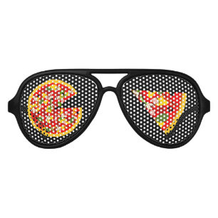 Lunettes De Fête Aviateur Tranches de pizza amusantes