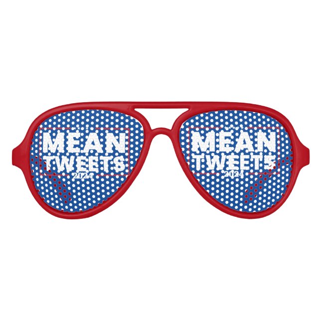 Lunettes De Fête Aviateur Trump 2024 Tweet Moyenne des élections (Devant)