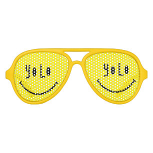 Lunettes De Fête Aviateur Verres géniaux de partie de visage de YOLO