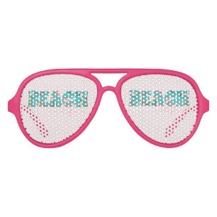 Lunettes De Fête Aviateur Vie de plage tropicale
