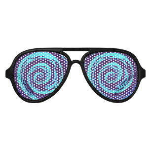 Lunettes De Fête Aviateur Violet et bleu hypnotique