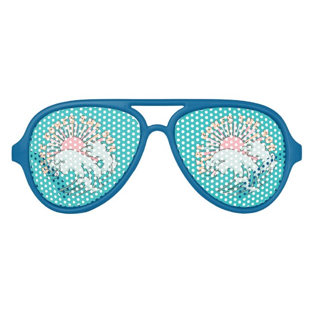 Lunettes De Fête Aviateur Voici la Sun Summer Fun Beach Life (Devant)